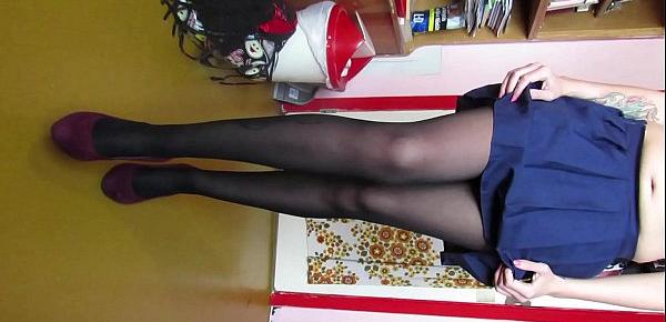  Leg Show Custom Video . Leg fetish , skirt ,shoes,stockings,foot.